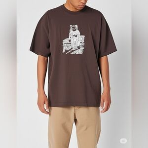 Alstyle brown graphic short sleeve t-shirt - spaceman vintage XL